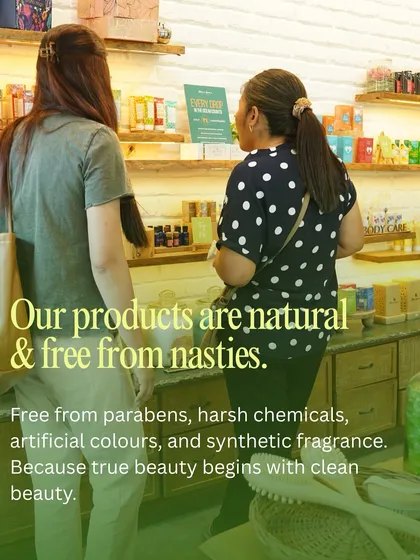 My products are natural and free from nasties. I am committed to clean beauty, which means no parabens, harsh chemicals, or artificial fragrances.