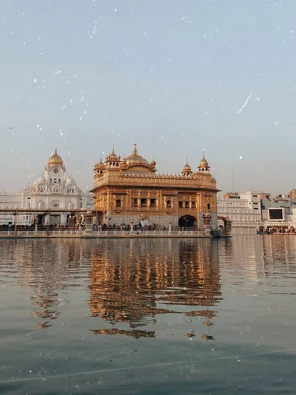 A photograph I took of the Golden Temple in Amritsar, a place of immense peace and spiritual energy for me. This image serves as a constant source of inspiration, reminding me of the beauty and serenity I hope to convey through my artwork.