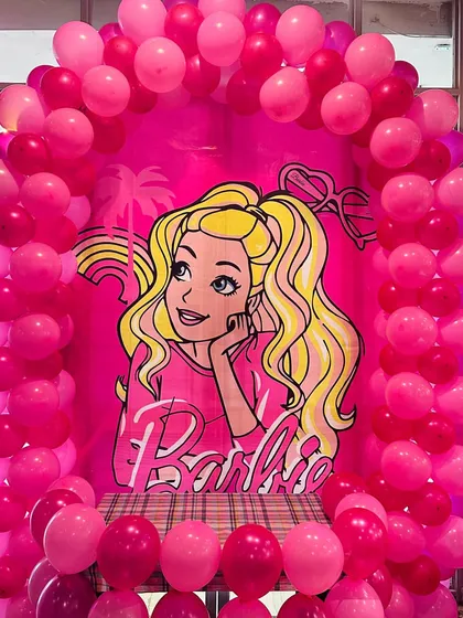 Come on Barbie, let's go party. I create picture-perfect moments with custom backdrops and vibrant balloon arches that make your child the star of the show. This Barbie theme was a huge hit.