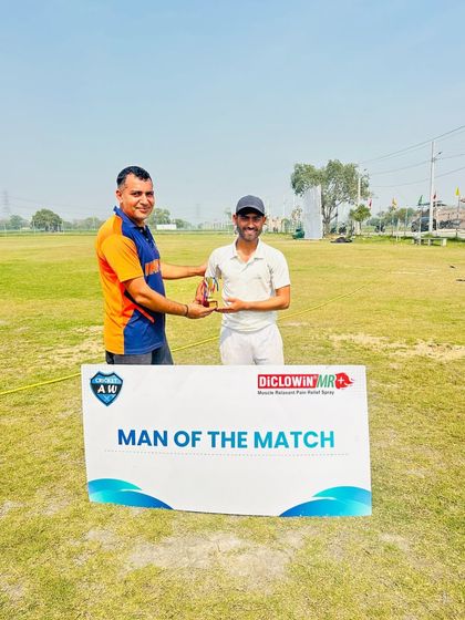 Ankit Kumar Jha, another one of our consistent performers, with his Man of the Match award.