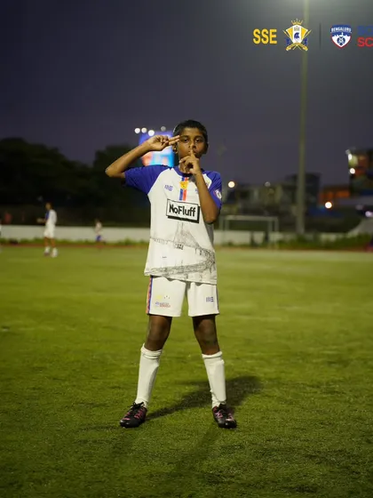 Confidence on the pitch. We build a strong mindset through every training session, challenge, and victory. This is Om's signature celebration.