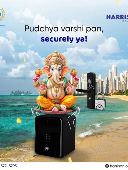 Pudchya varshi pan, securely ya! As we bid farewell to Lord Ganesha, we trust his divine protection remains. Our locks will continue to safeguard your home until he returns.