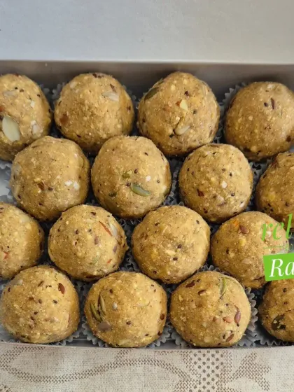 These Sattu Makhana Laddoos are a powerhouse of nutrition. I combine protein-rich sattu and superfood makhana with a mix of almonds and seeds like pumpkin, sunflower, flax, and chia, all sweetened with jaggery.