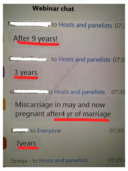 More students from my pre-pregnancy webinar, who had been trying for 3, 7, and 9 years, now pregnant and attending my next class.