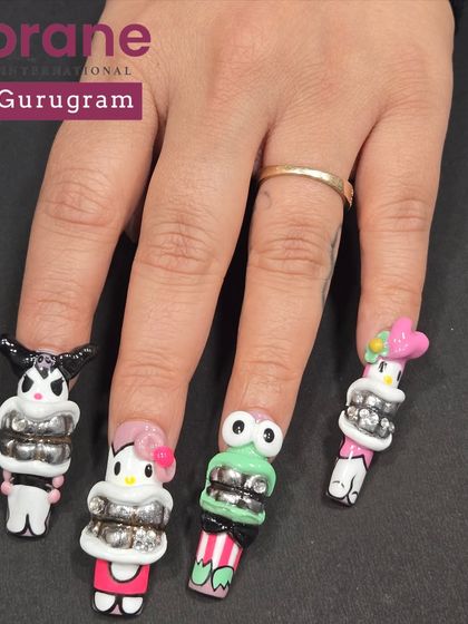 This quirky set features 3D Sanrio characters with a "toothsi" theme. I encourage my students to be creative and develop their own unique and playful designs.