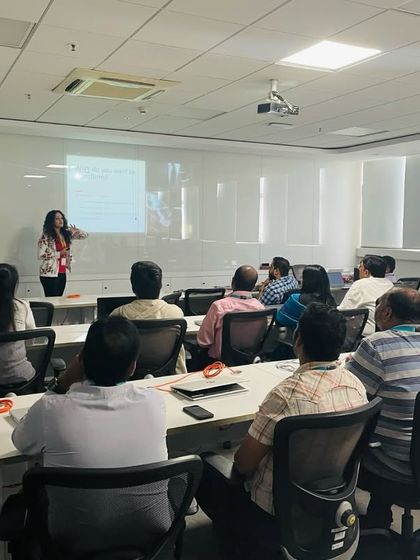 In this classroom setting, I am discussing the importance of respecting boundaries, particularly when it comes to giving unsolicited advice. This is a key soft skill that fosters healthier and more respectful professional relationships.