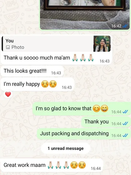 A screenshot of a lovely message from a happy client. Feedback like this always makes my day.