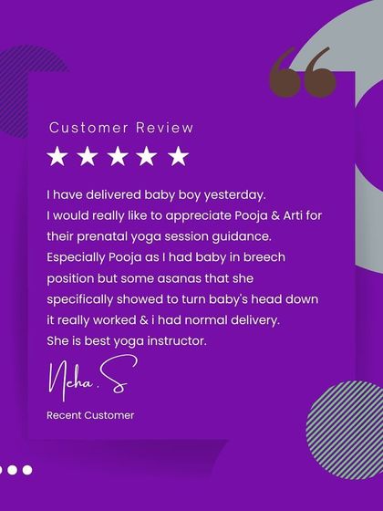 We are so thrilled for Neha. Her baby was in a breech position, and through specific yoga asanas, we were able to help turn the baby's head down, leading to a normal delivery. It shows the power of guided, knowledgeable practice.