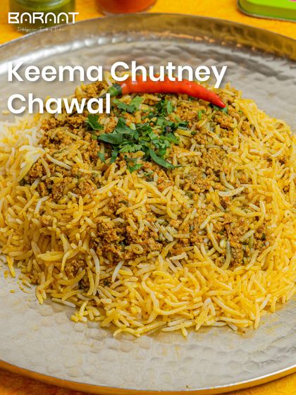 A comforting winter delight, our Keema Chutney Chawal features flavourful minced meat served over a bed of aromatic, long-grain rice.