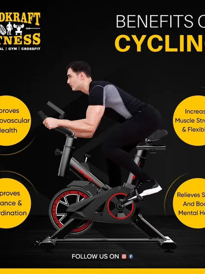 Cycling, even on a stationary bike, has huge benefits. It improves cardiovascular health, increases muscle strength and flexibility, and is a great way to relieve stress.