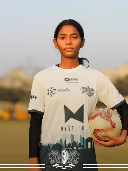 A determined gaze. This player's expression shows the focus required to compete at the highest level.