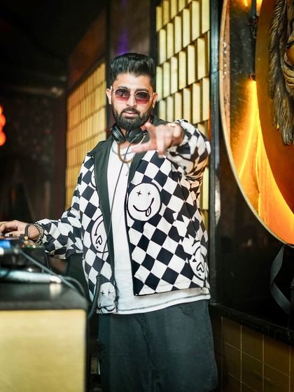 A stylish pose at the console before the Saturday night madness begins at Badmaash.