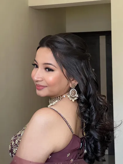 All about the glamour. A beautiful look with soft curls and a defined eye.