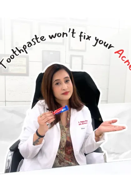 Many common skin "hacks" can do more harm than good. This is a reminder that using things like toothpaste on acne can damage your skin barrier. I always advise consulting a qualified dermatologist before trying home remedies.
