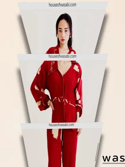 This oversized Thread Shirt co-ord set is crafted from pure crepe and has a fine touch of hand embroidery on the collars and front placket. It’s a must-have for every wardrobe.