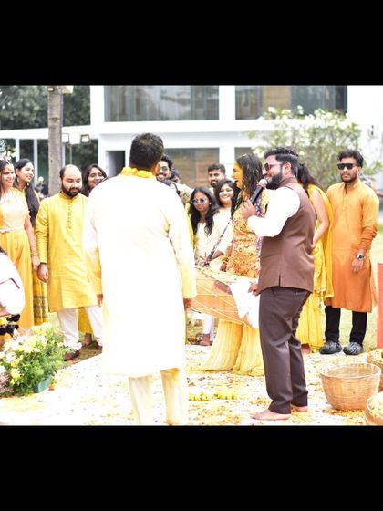 Emcee Pramod - Wedding Emcee & Host Vibrant Haldi & Mehendi Ceremonies photo 45