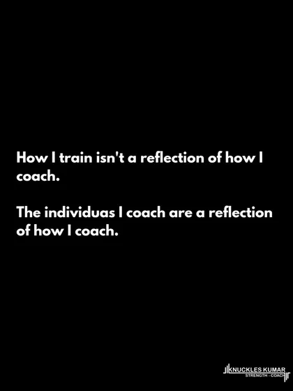 I don't coach like I train. My personal training involves experimentation, but my coaching is about applying proven, evidence-based principles tailored to the individual. The results of the people I coach are the true reflection of my methods.