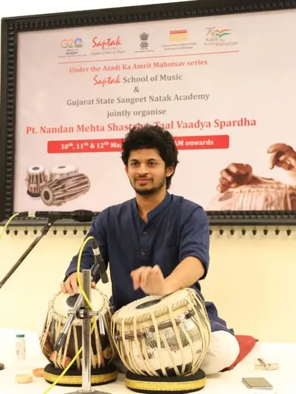 Another moment from the Saptak competition stage. The pressure of a competition is immense, but it is also a great opportunity for growth.