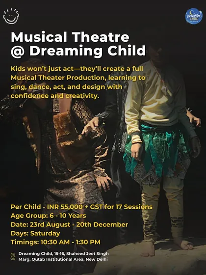 A Musical Theatre program at Dreaming Child for older kids (6-10 years), where they learn to sing, dance, act, and create a full production.