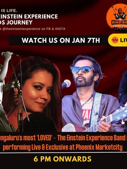 Our own promotional poster for the Phoenix Marketcity gig, calling ourselves "Bengaluru's most LOVED" band.