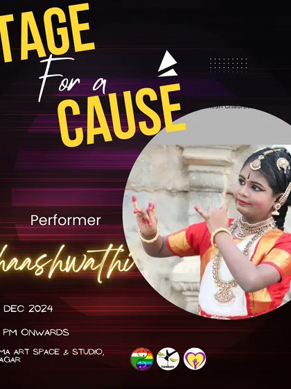 We feature a diverse range of talents, including young classical dancers like Shaanvathi, at our 'Stage for a Cause' events. It's a celebration of all art forms.