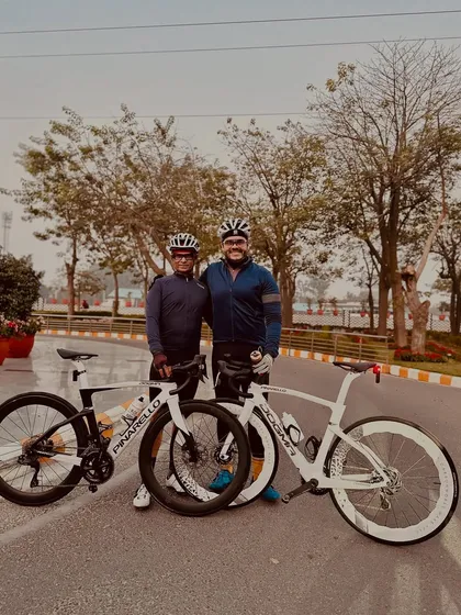 Two friends, two Pinarello bikes. Double the style, double the fun.