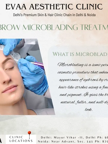 A client undergoing the microblading procedure in our sterile, clinical environment. This semi permanent cosmetic technique involves using a fine blade to create precise, hair like strokes for a natural and well defined brow.