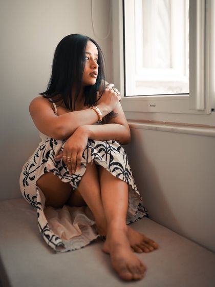 Another variation from our solitude series, playing with different poses and angles to convey a range of quiet emotions.