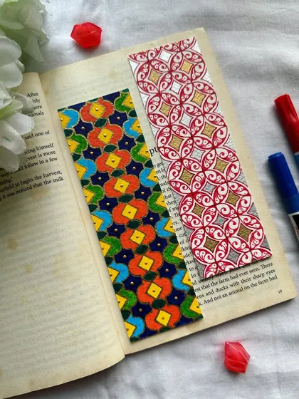 Your art doesn't have to hang on a wall. I love teaching how to apply mandala and geometric patterns to everyday items like these handmade bookmarks. It’s a wonderful way to carry a piece of your calm with you.