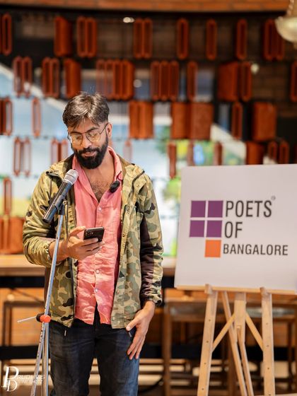 A performer shares his perspective on the "Wheel of Life". The theme drew people from all walks of life to connect and share.