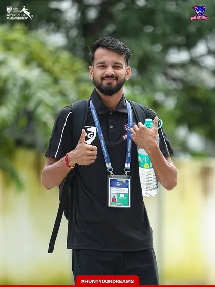 A player arriving hydrated and ready for the game.