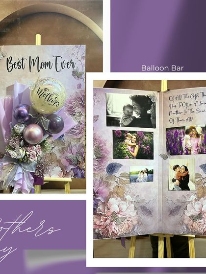 Our "Memories & Petals" giant greeting card is a showstopper. The front features a beautiful balloon bouquet, and the inside is a canvas for your most treasured photos, making it a deeply personal and unforgettable gift.