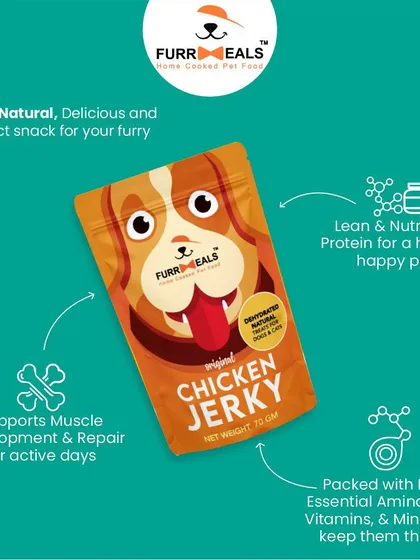 Treats can be healthy too. My Original Chicken Jerky is made from just one ingredient: pure chicken breast. It's a lean, high-protein snack that supports muscle development without any unhealthy additives.