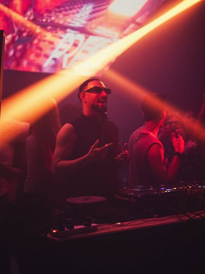 Too rare to be regular. Just a few moments from the booth where I feel most at home, controlling the energy of the night.