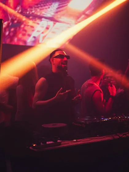 Too rare to be regular. Just a few moments from the booth where I feel most at home, controlling the energy of the night.