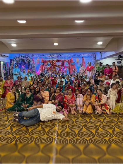 Another angle of the huge group at the 'Rangla Punjab' Teej event. So much love and energy in one room.