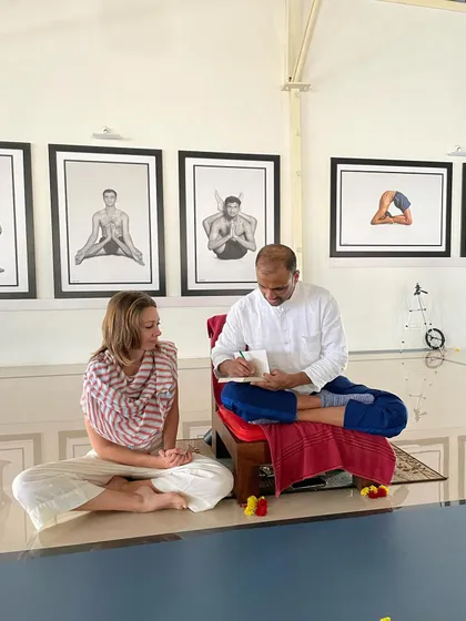 Another memory with Sharath Jois. During his conferences, he would always turn our attention away from idle chatter and back to the purpose of our practice. I am grateful for his guidance.