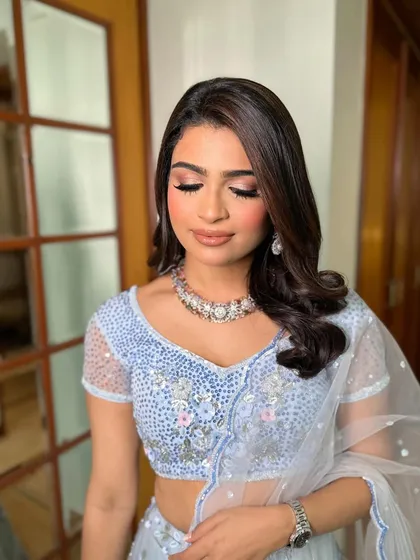 When looking and feeling like yourself is your only wish. For Shraddha's engagement, we kept it natural and radiant with my signature soft glam.