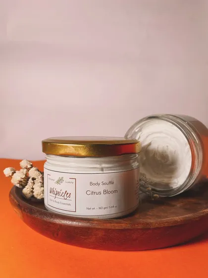 Meet our Body Soufflé, a light, airy, and whipped moisturizer perfect for every season. This Citrus Bloom variant is crafted with mango butter and grapeseed oil to hydrate your skin without any greasy feeling.