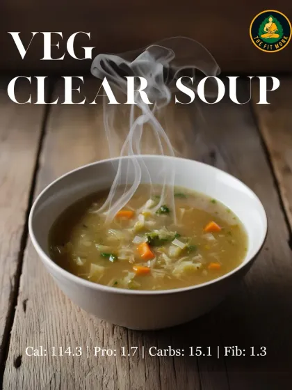 My Veg Clear Soup is a light and hydrating option, packed with fresh vegetables. It's a simple, clean soup that's perfect for when you want something nourishing and easy on the stomach.