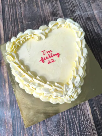 My take on the viral "Blank Space" cake. This heart-shaped cake has a secret: the inside is filled with a red liquid that bursts out when you cut into it, just like the music video.