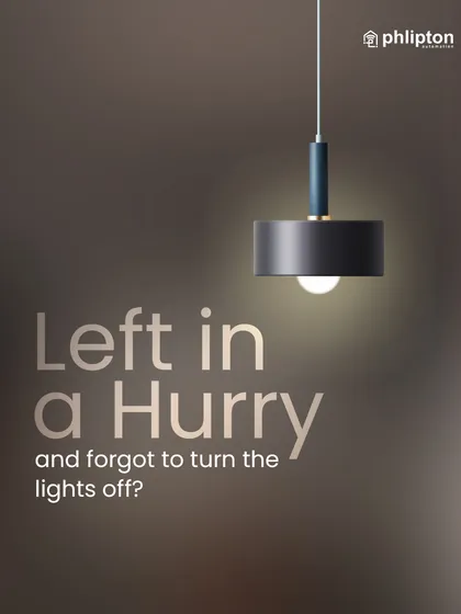 Left in a hurry and forgot to turn the lights off? It's a common problem with a simple solution. My app lets you check and control your lights remotely, saving energy and providing peace of mind.