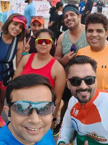 A group selfie from the Rohini race. The energy of the team is contagious.