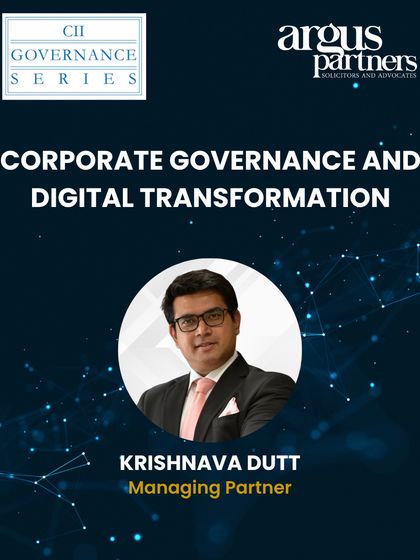 Announcement for my speaking engagement at the CII Governance Series on "Corporate Governance and Digital Transformation" alongside other industry leaders.