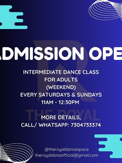Admissions are open for our intermediate dance class for adults on weekends in Jayanagar.