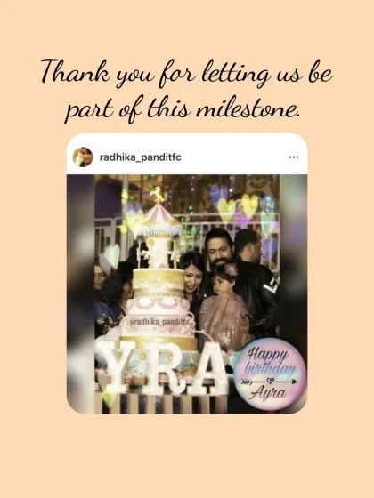 We were so honoured to be a part of this special milestone. A snapshot of the happy family with our custom carousel cake for Ayra's first birthday.