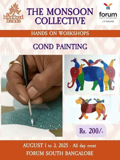 Explore the rich visual language of India's tribal arts. This poster is for our Gond Painting workshop, where you can learn the distinctive patterns and storytelling techniques of this beautiful art form directly from a skilled karigar.