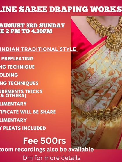 This online workshop focused on pre-pleating, ironing, and box folding, with fluffy pleats included as a complimentary topic.