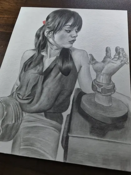A unique commissioned portrait with a creative pose. I am open to working on artistic compositions to create a special piece.