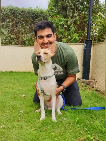 This is me with my boy, Bruce. He's the reason I became a trainer and he inspires me every day. He taught me that most "aggression" is just fear, and that with patience and positive reinforcement, any dog can learn to be a happy, confident member of the family.